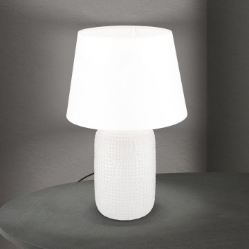 Tafellamp CORAL 1xE27/40W/230V keramiek/wit