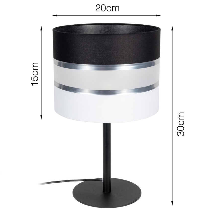 Tafellamp CORAL 1xE27/60W/230V zwart/wit