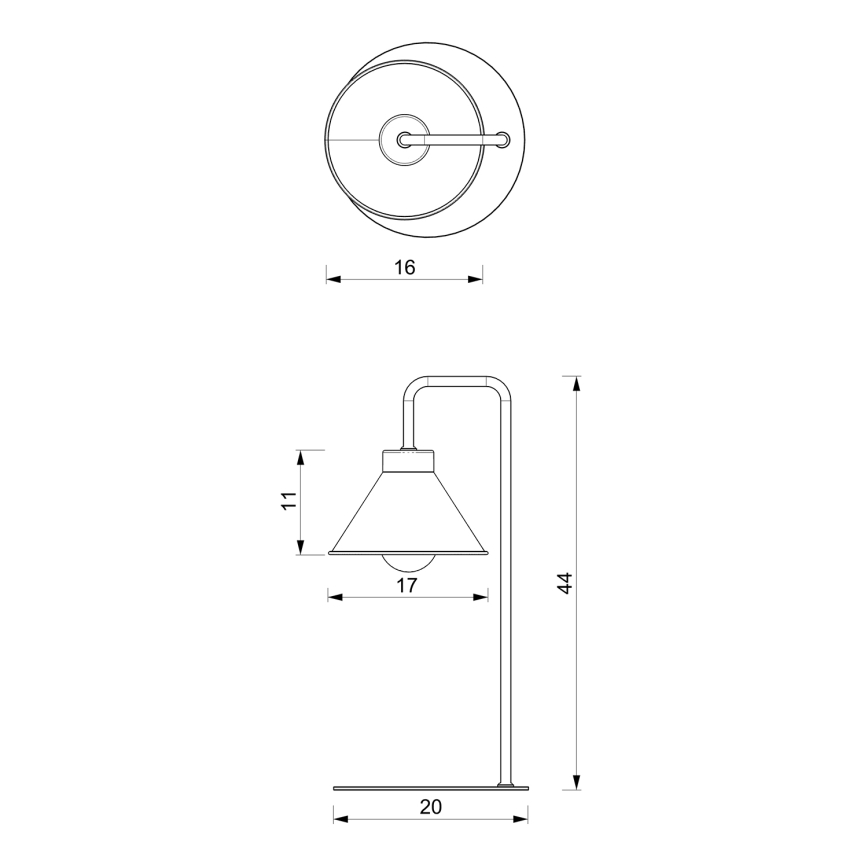 Tafellamp DEMET 1xE27/15W/230V zwart/goud