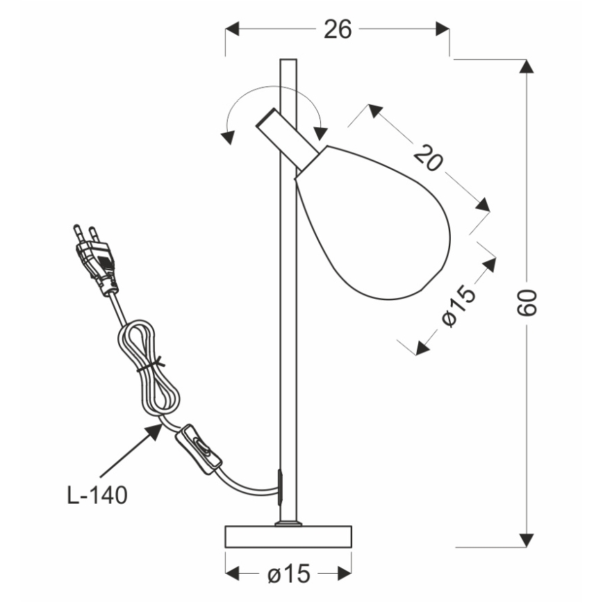 Tafellamp DENSO 1xG9/5W/230V koperen/zwart