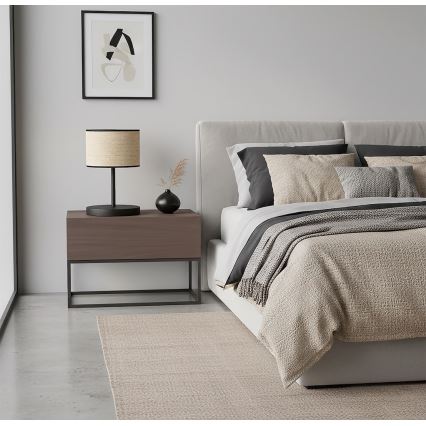Tafellamp ECO 1xE27/15W/230V beige/rotan