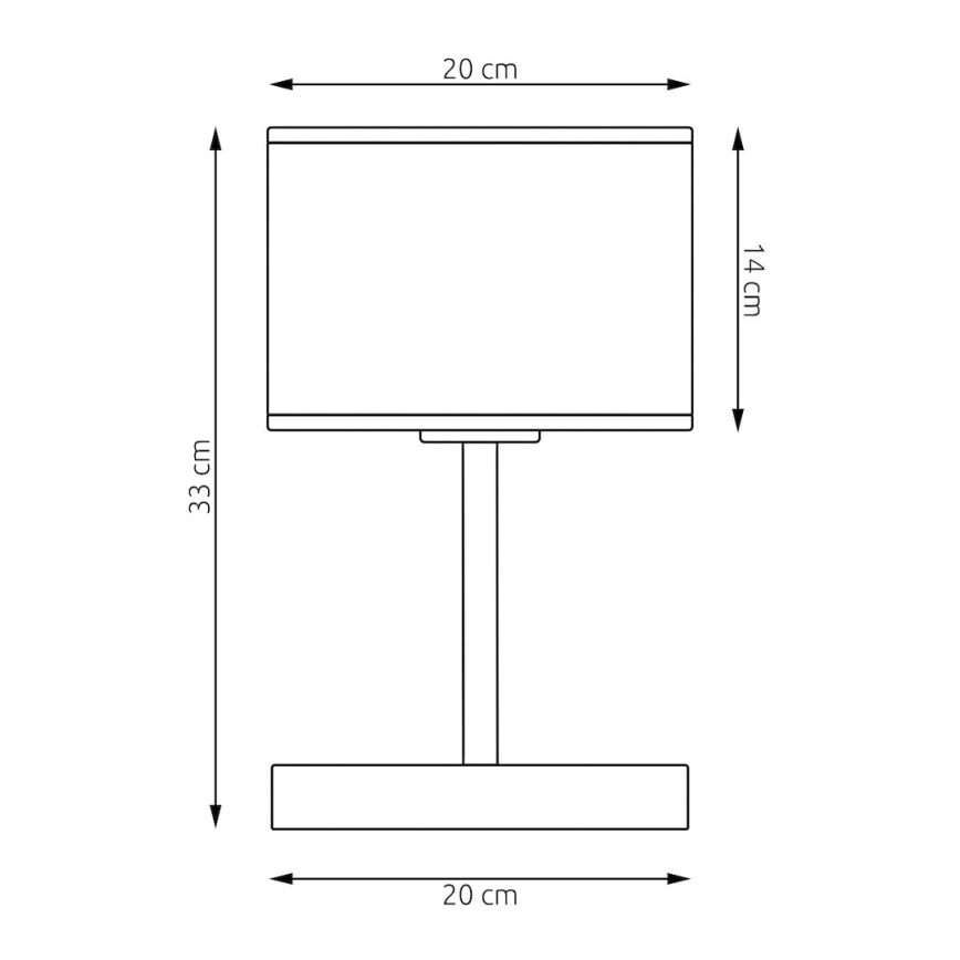 Tafellamp ECO 1xE27/15W/230V beige/rotan