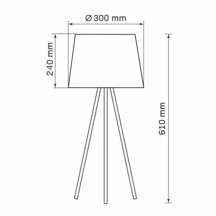 Tafellamp ELENA 1xE27/20W/230V zwart