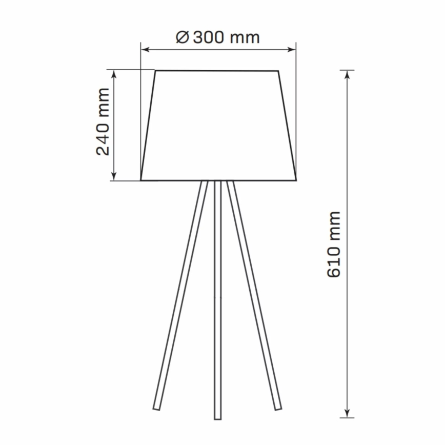 Tafellamp ELENA 1xE27/20W/230V zwart