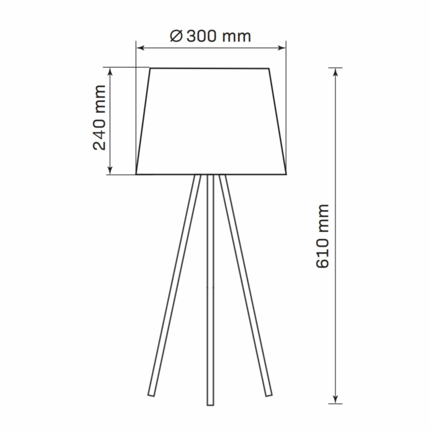 Tafellamp ELENA 1xE27/20W/230V zwart