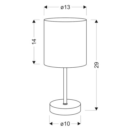 Tafellamp EMILY 1xE14/40W/230V beige/glanzend chroom 