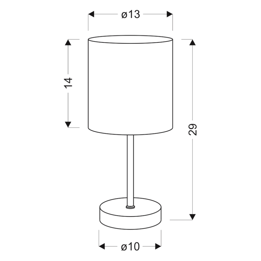 Tafellamp EMILY 1xE14/40W/230V beige/glanzend chroom 