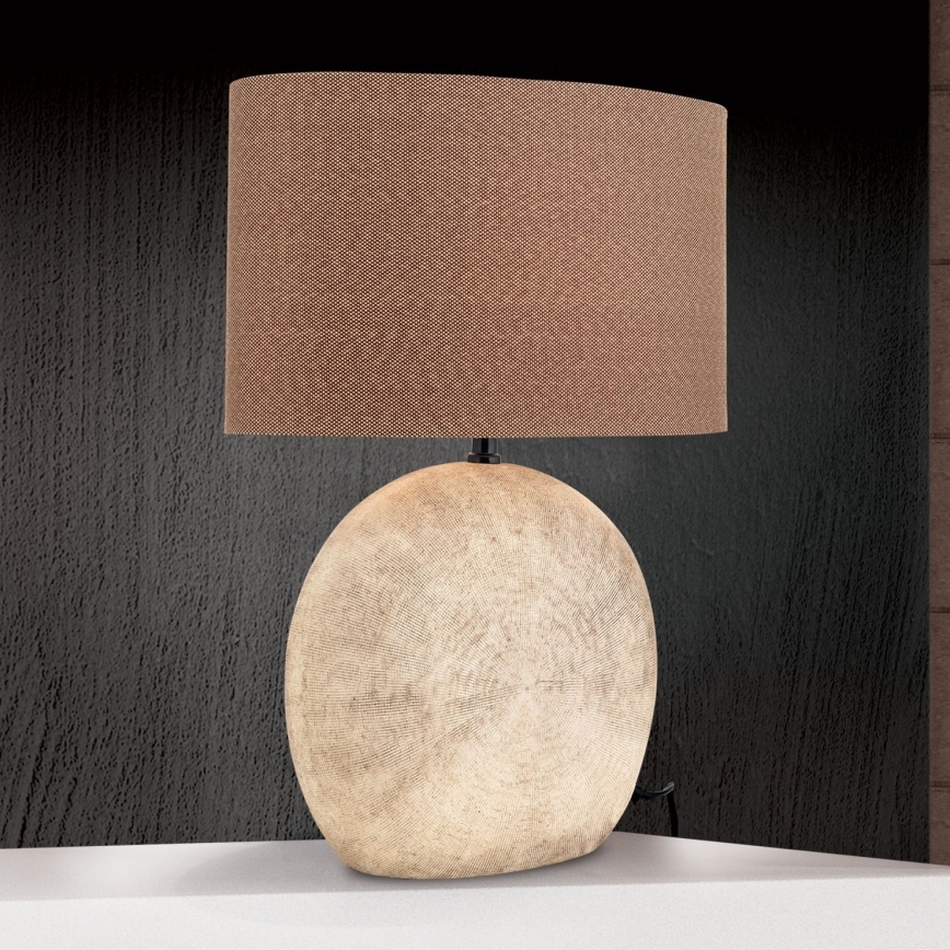 Tafellamp ETHNO 1xE27/60W/230V keramiek bruin/beige