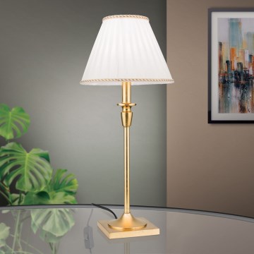 Tafellamp FONSA 1xE27/60W/230V 61 cm wit/goud