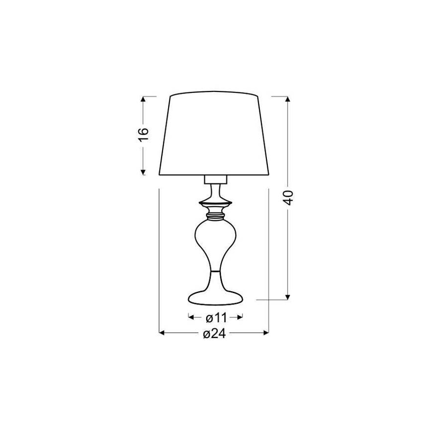 Tafellamp GILLENIA 1xE27/60W/230V