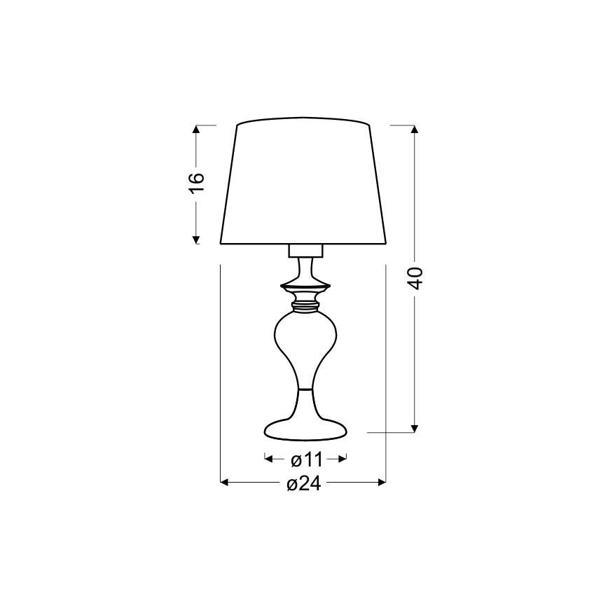 Tafellamp GILLENIA 1xE27/60W/230V