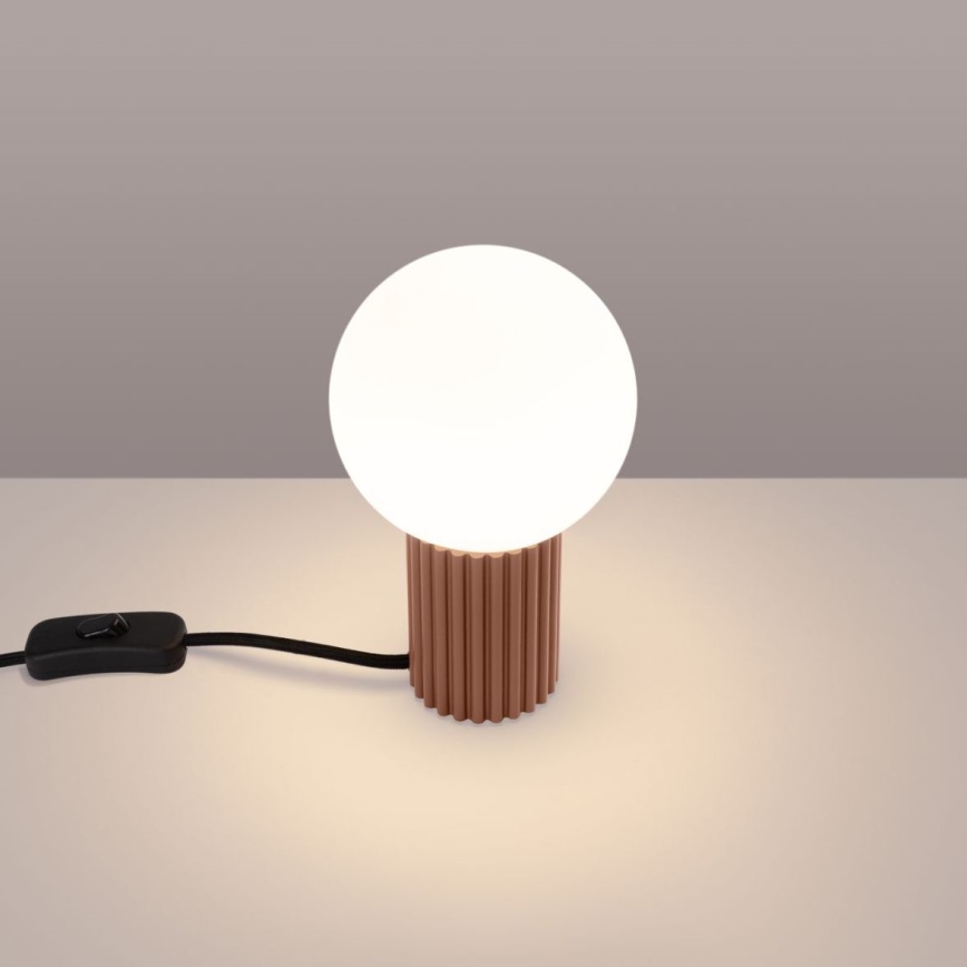 Tafellamp HALO 1xG9/8W/230V diameter 12 cm bruin