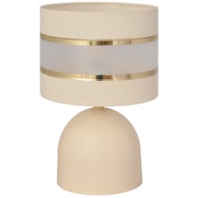 Tafellamp HELEN 1xE27/60W/230V crème/gouden