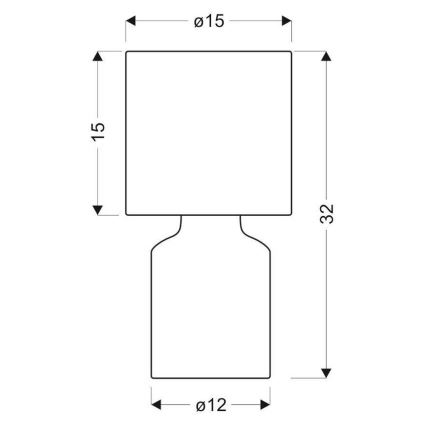 Tafellamp INER 1xE14/40W/230V grijs