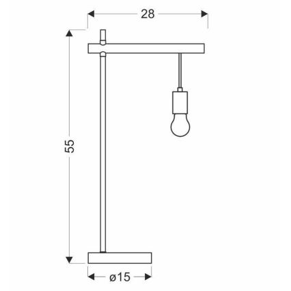 Tafellamp IZZY 1xE27/60W/230V