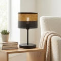 Tafellamp KARBON 1xE27/15W/230V zwart/bruin