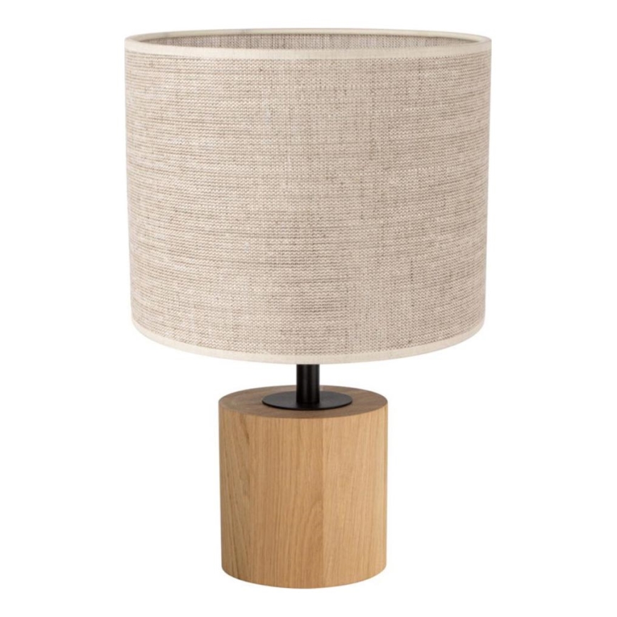 Tafellamp KRETA 1xE27/25W/230V eiken/beige eiken