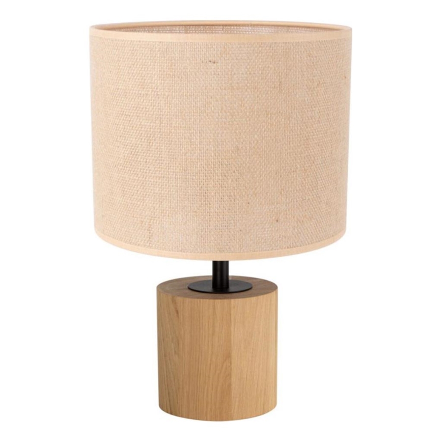 Tafellamp KRETA 1xE27/25W/230V eiken/oranje