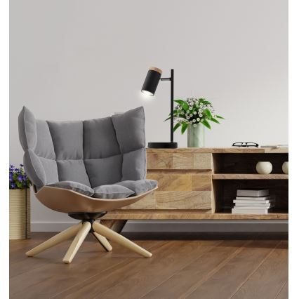 Tafellamp LAGOS 1xGU10/15W/230V zwart/bruin