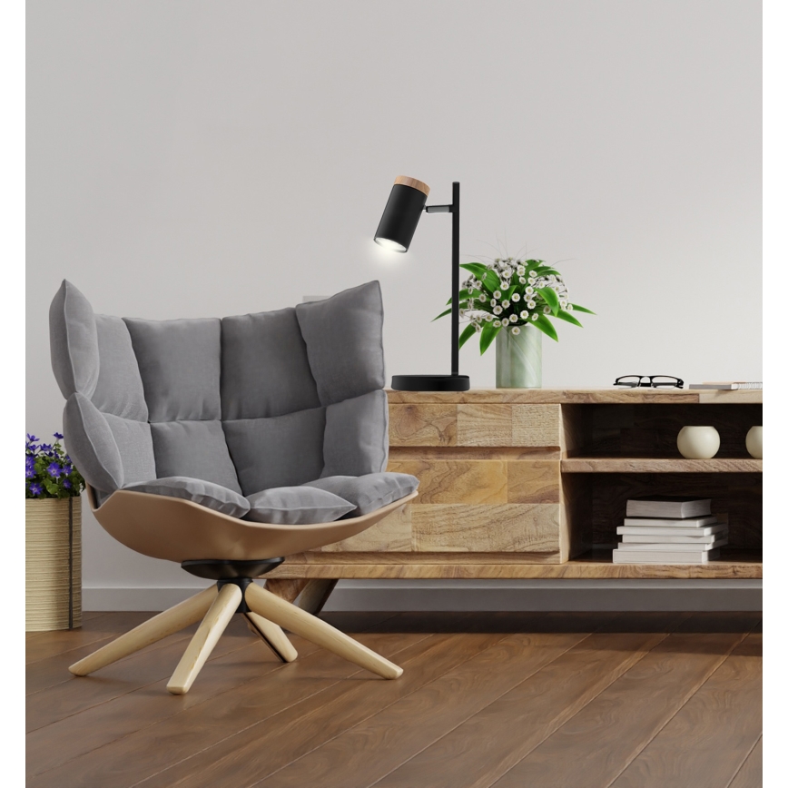Tafellamp LAGOS 1xGU10/15W/230V zwart/bruin