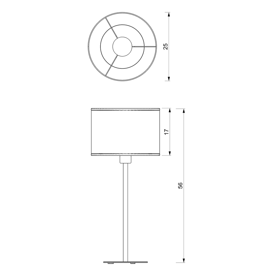 Tafellamp LOFT SHADE 1xE27/60W/230V diameter 25 cm zwart/gouden