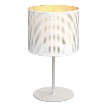 Tafellamp LOFT SHADE 1xE27/60W/230V Ø 18 cm wit/goud