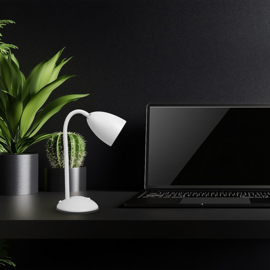 Tafellamp LOGIC 1xE27/60W/230V wit