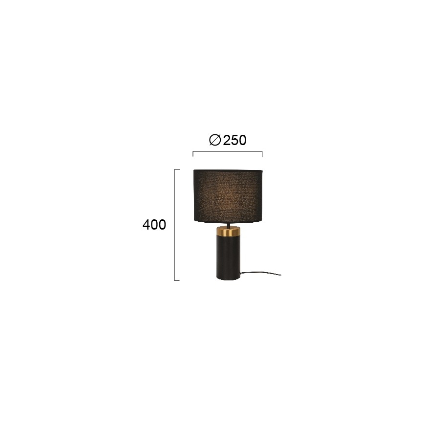 Tafellamp LUCIANO 1xE27/40W/230V zwart/goud