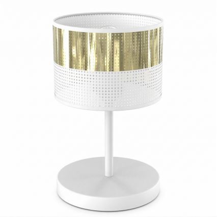 Tafellamp LUX 1xE27/15W/230V wit/goud