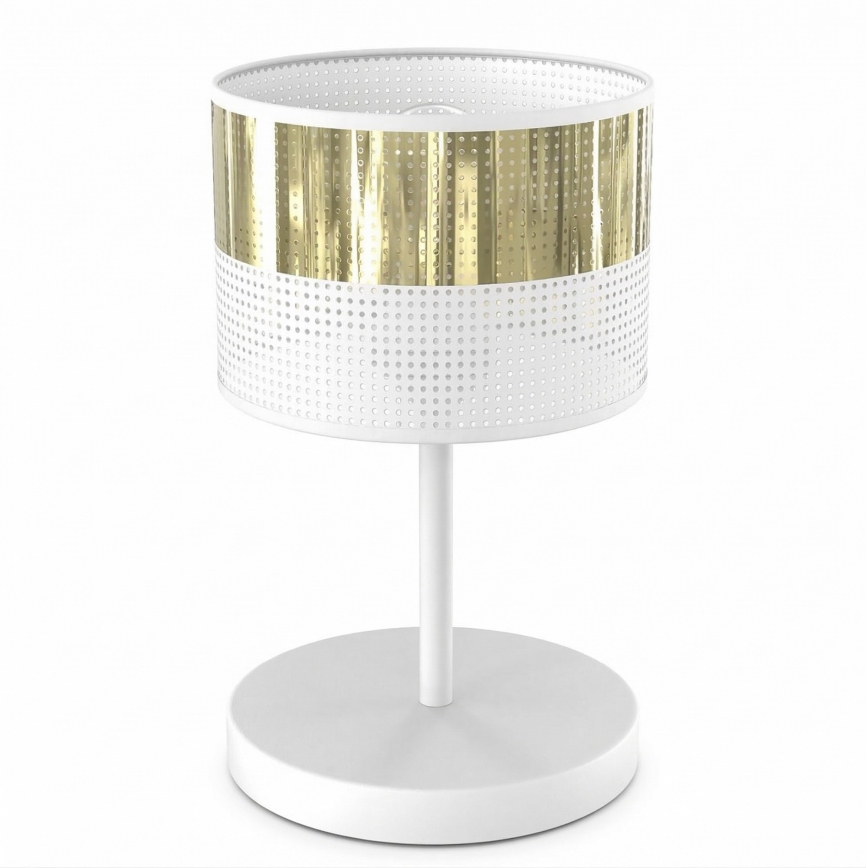 Tafellamp LUX 1xE27/15W/230V wit/goud