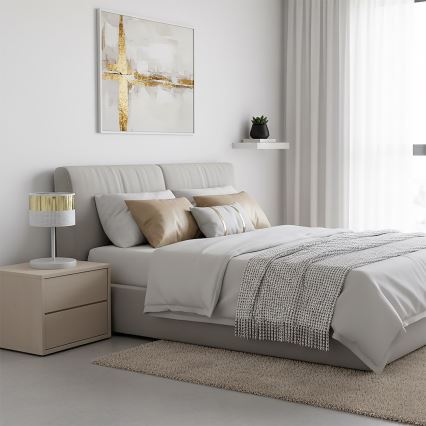 Tafellamp LUX 1xE27/15W/230V wit/goud