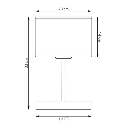 Tafellamp LUX 1xE27/15W/230V wit/goud