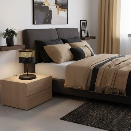 Tafellamp LUX 1xE27/15W/230V zwart/goud