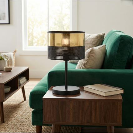 Tafellamp LUX 1xE27/15W/230V zwart/goud