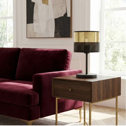 Tafellamp LUX 1xE27/15W/230V zwart/goud