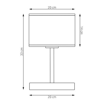 Tafellamp LUX 1xE27/15W/230V zwart/goud