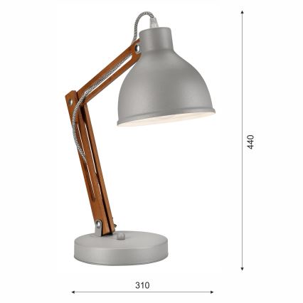 Tafellamp MARCELLO 1xE27/60W/230V beuken