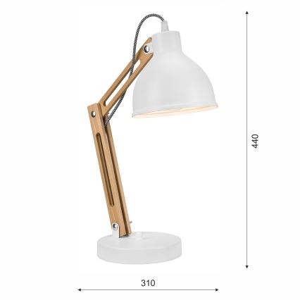 Tafellamp MARCELLO 1xE27/60W/230V beuken