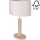 Tafellamp MERCEDES 1xE27/40W/230V 46 cm crème/eiken – FSC gecertificeerd