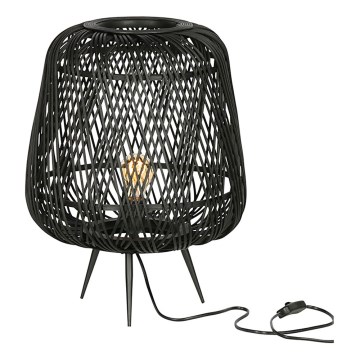 Tafellamp MOZA 1xE27/60W/230V bamboe zwart