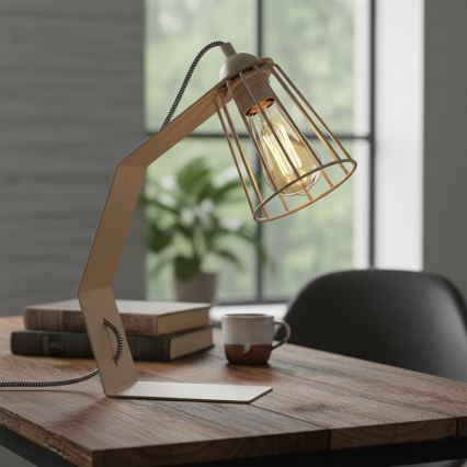 Tafellamp NANDO 1xE27/15W/230V beige