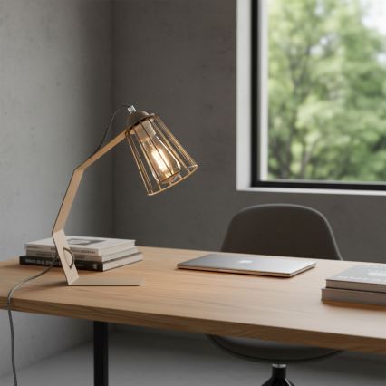 Tafellamp NANDO 1xE27/15W/230V beige