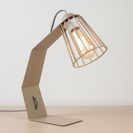 Tafellamp NANDO 1xE27/15W/230V beige