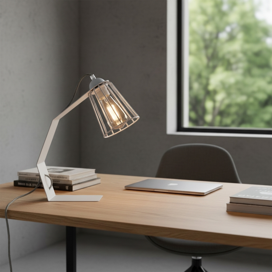 Tafellamp NANDO 1xE27/15W/230V wit