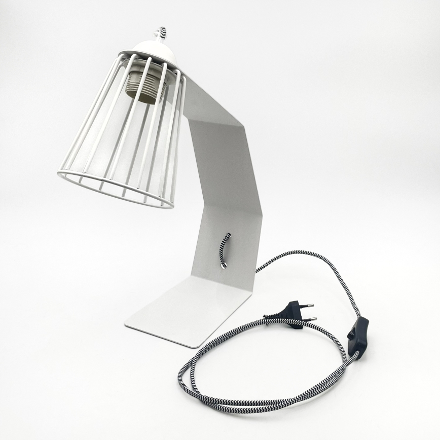Tafellamp NANDO 1xE27/15W/230V wit