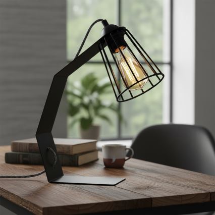 Tafellamp NANDO 1xE27/15W/230V zwart