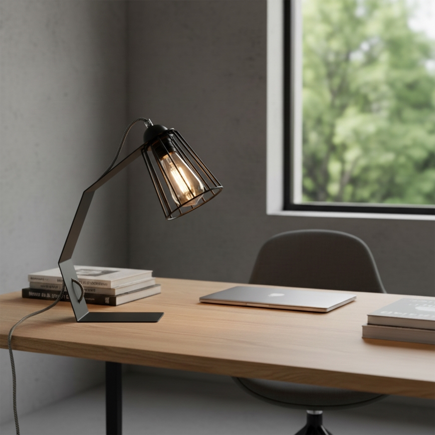 Tafellamp NANDO 1xE27/15W/230V zwart