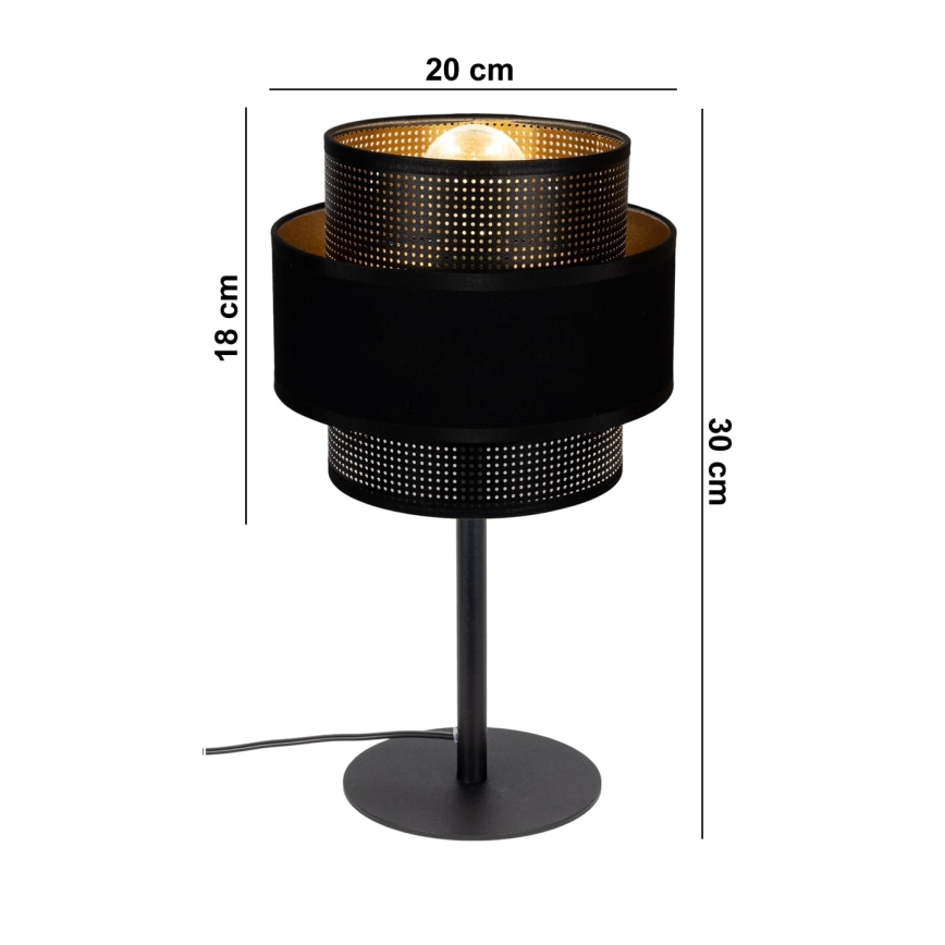 Tafellamp NESS 1xE27/60W/230V zwart