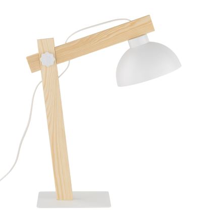 Tafellamp OSLO 1xE27/15W/230V grenen/wit
