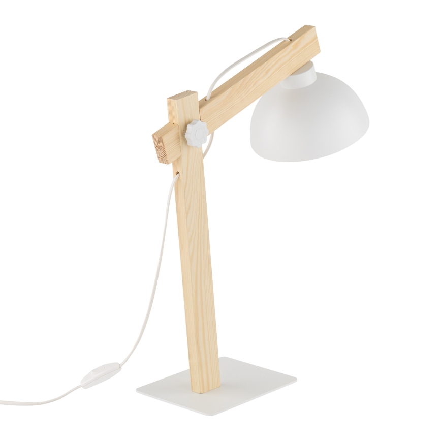 Tafellamp OSLO 1xE27/15W/230V grenen/wit